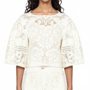 NEW SEA arianna lace top in cream